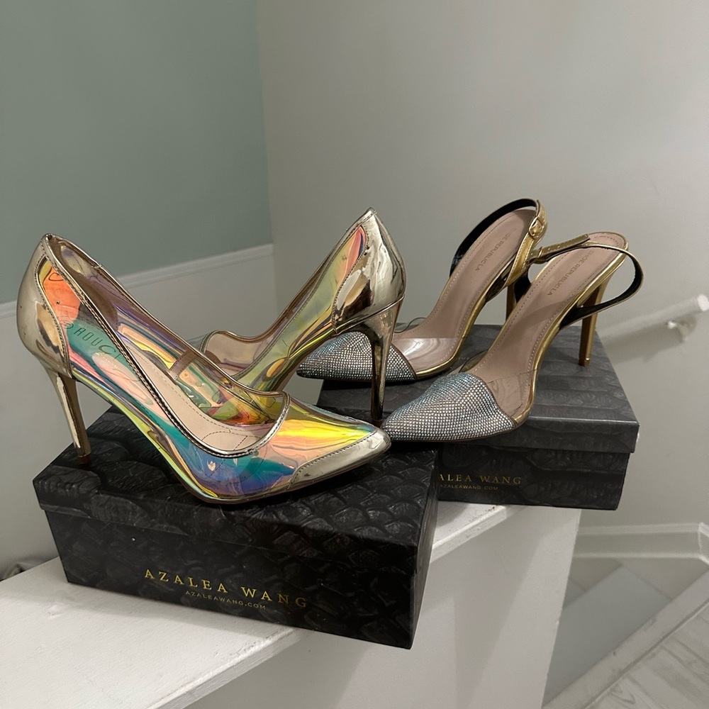 Clear heels